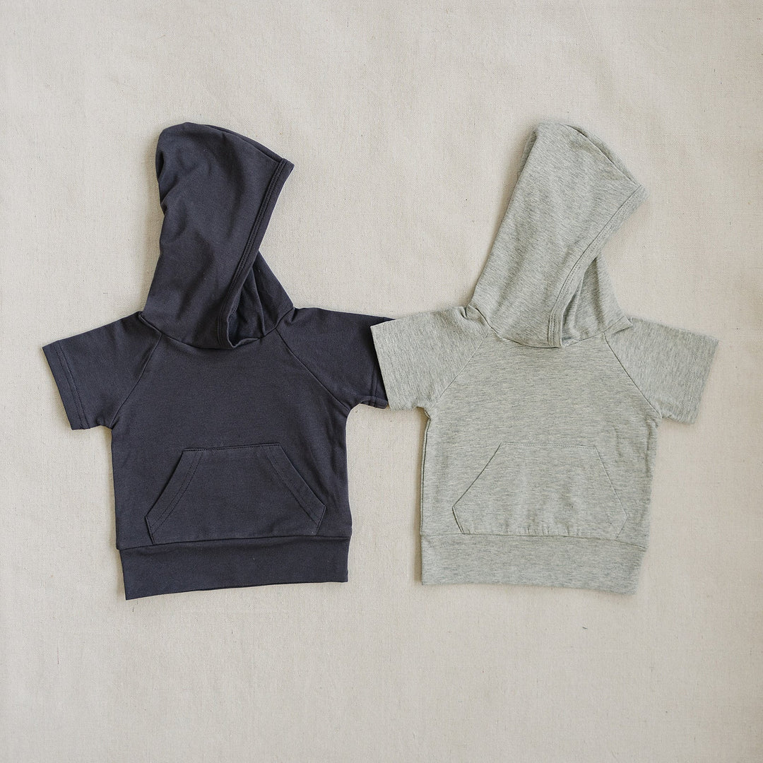 Mebie Baby - Hooded Tee in Slate