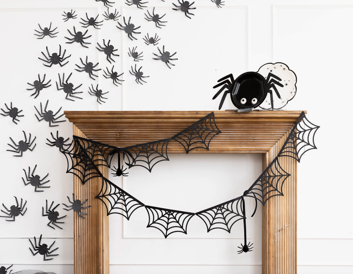 halloween spider webs banner