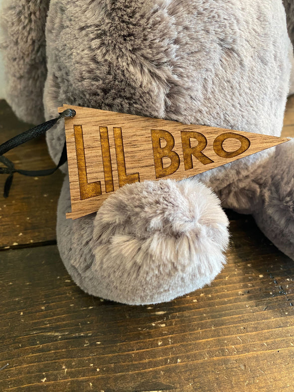 Left Grain - Lil Bro Mini Wood Pennant