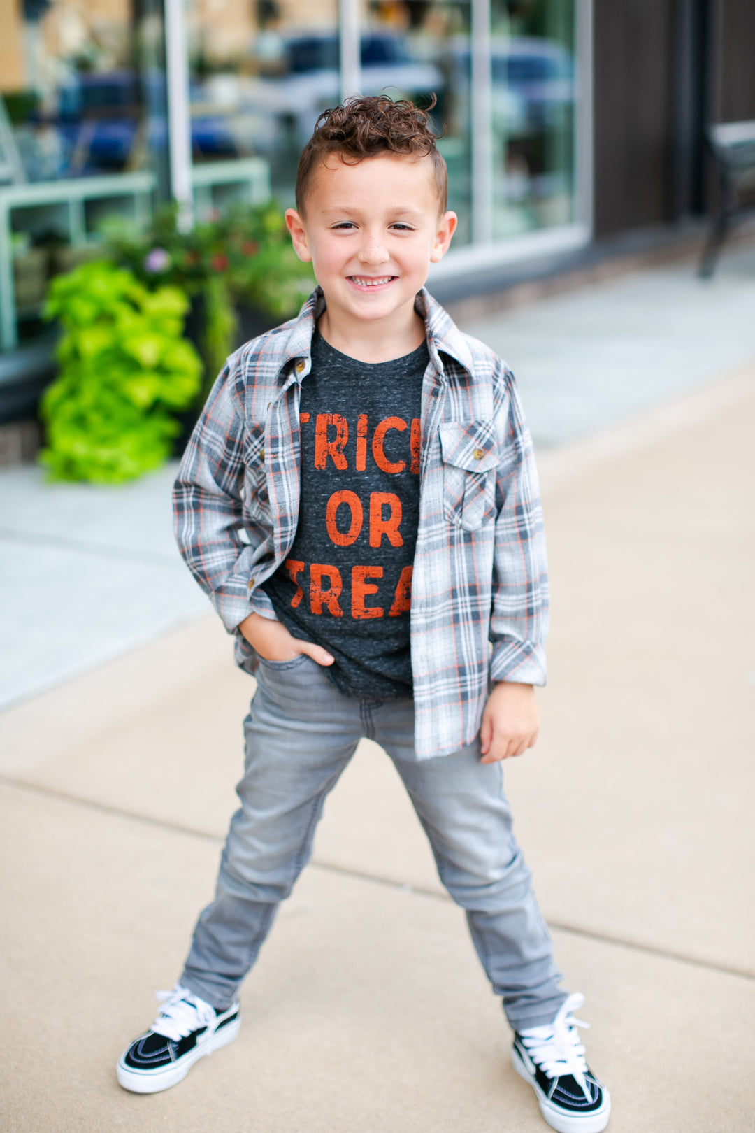 little boys halloween shirt trick or treat