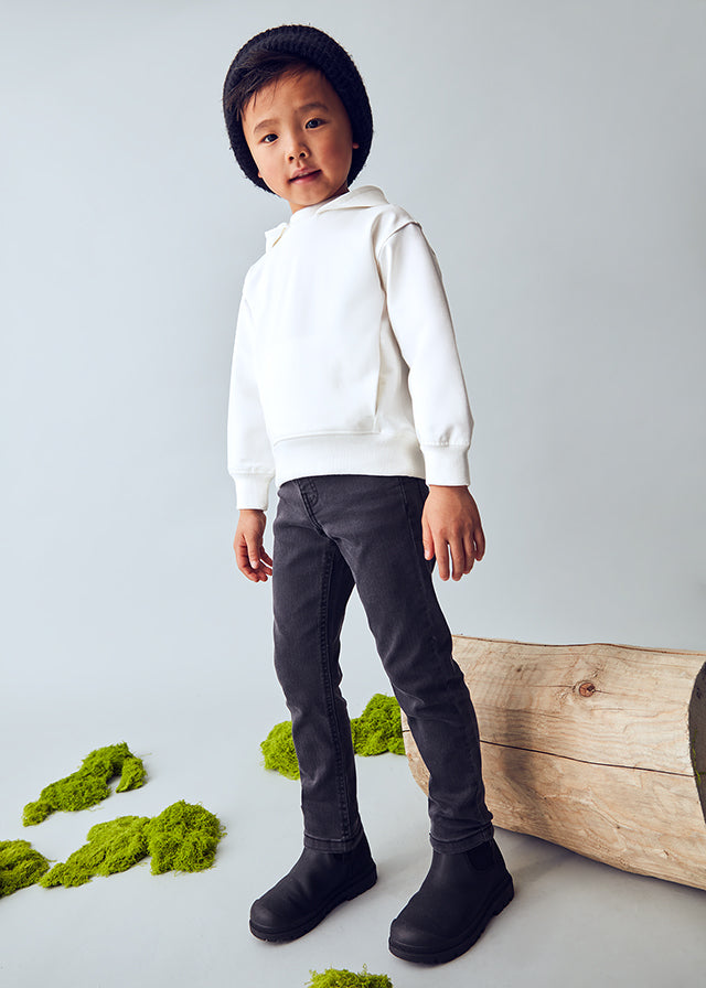 little boys slim fit denim in black on child