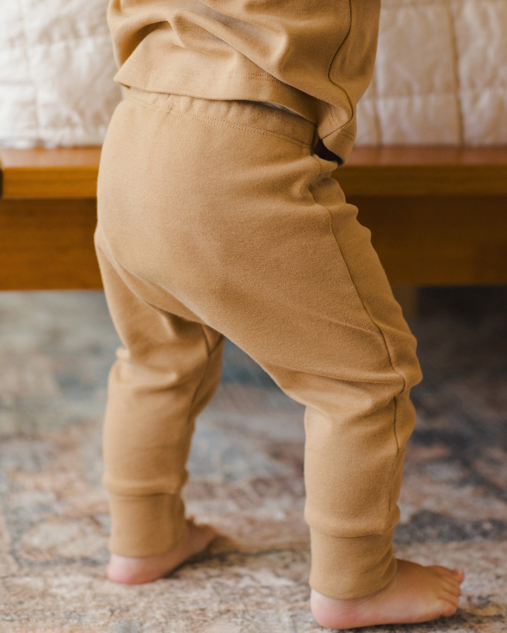 quincy Mae golden drawstring pants