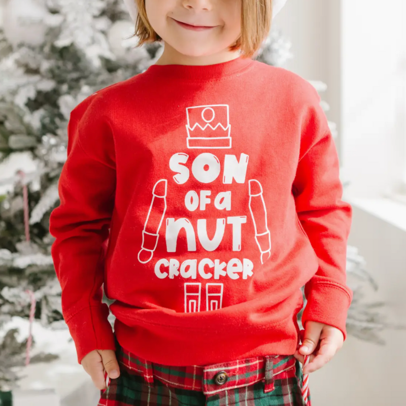 son of a nutcracker boys Christmas red sweatshirt