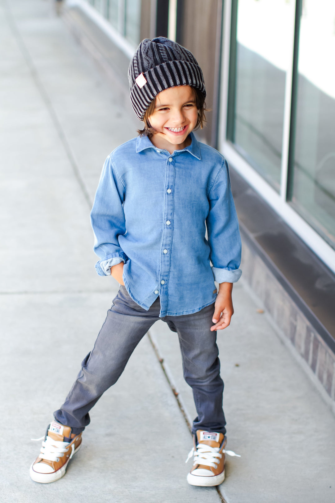 toddler boys soft grey jeans