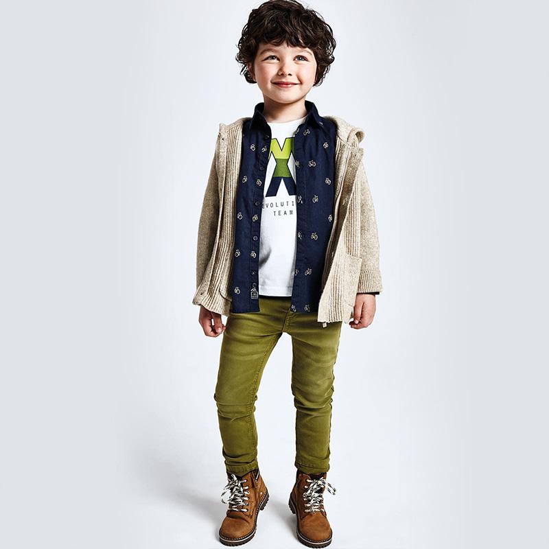 Mayoral - Boys Slim Fit Soft Pants in Wakame