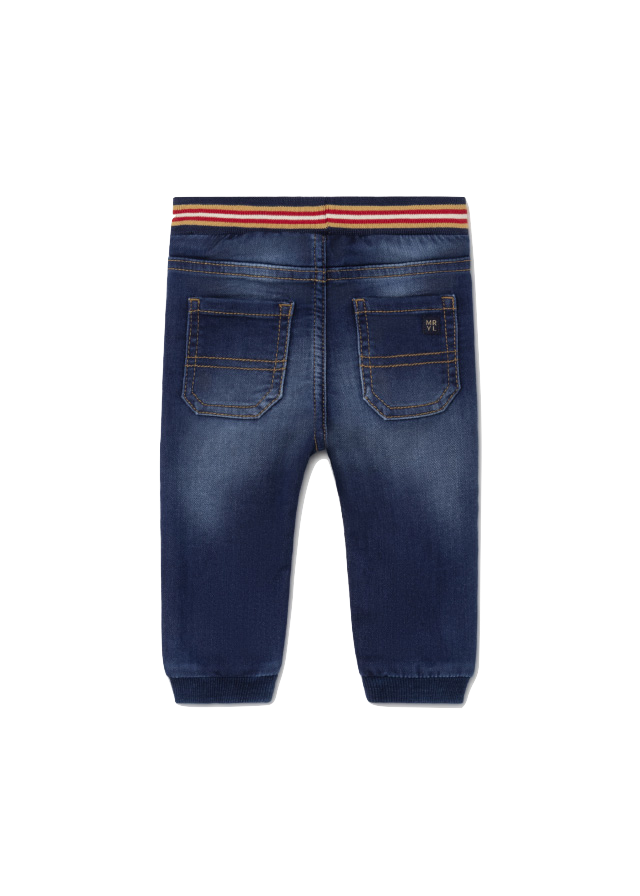 Mayoral - Baby Boys Soft Denim Joggers in Dark