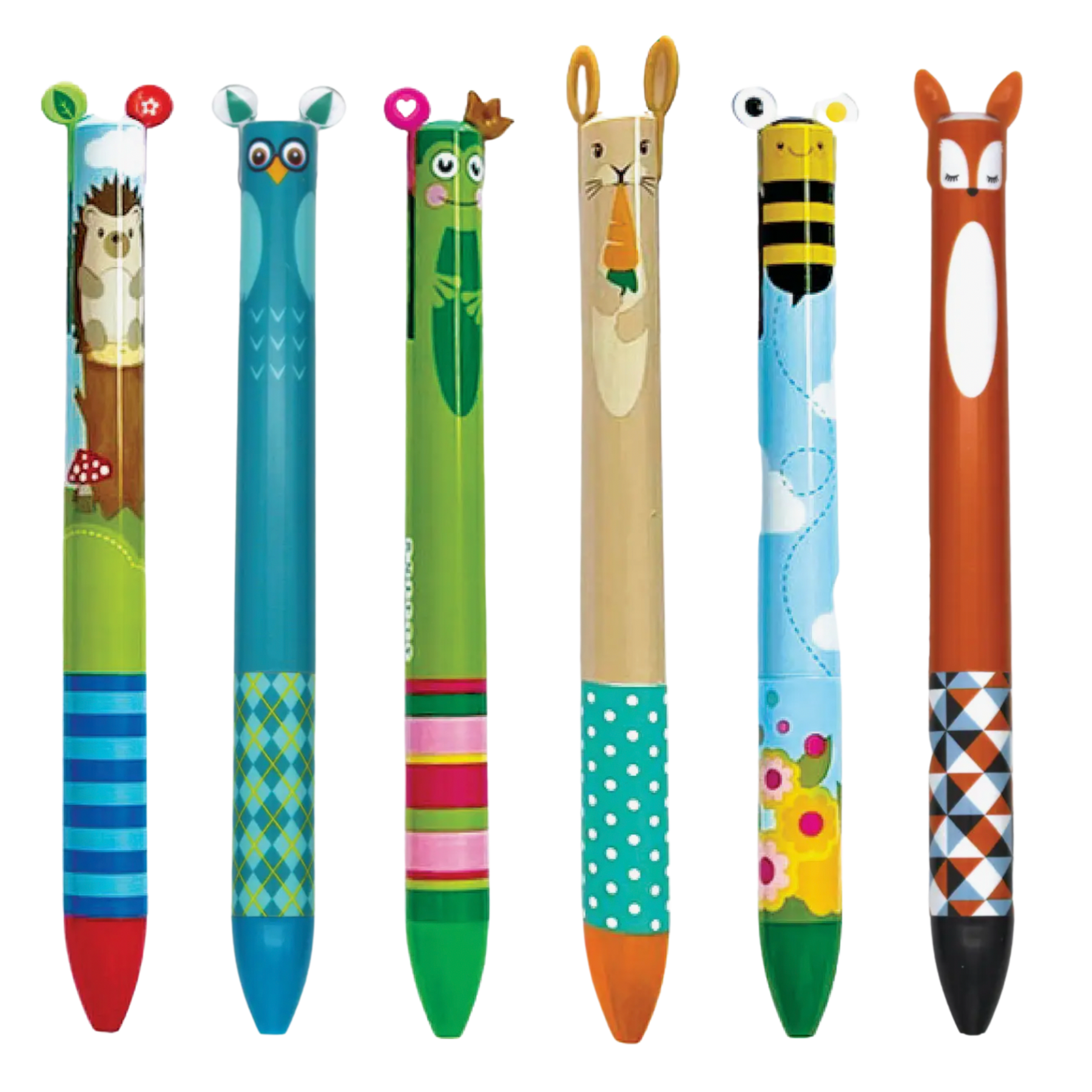 Two-Color Pen Click &- Clack Panda Ties