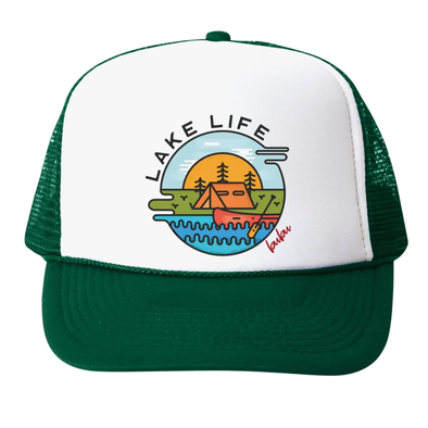 Bubu - Baby/Toddler/Kids Trucker Hats - Lake Life in Green