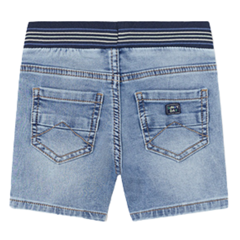 Mayoral - Baby Soft Waist Denim Shorts in Medium Blue