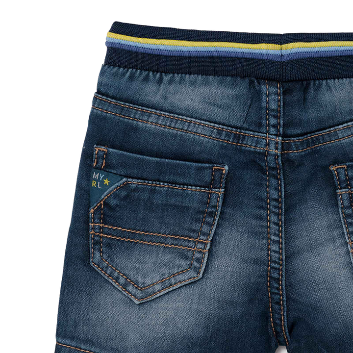 Mayoral - Baby Soft Waist Denim Shorts in Blue