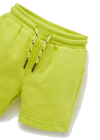 Mayoral - Baby Drawstring Fleece Shorts in Lime