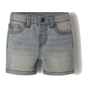 Mayoral - Baby Soft Denim Shorts in Light Grey