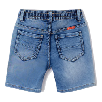 Mayoral - Boys Soft Denim Drawstring Shorts in Bleach Denim