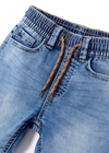 Mayoral - Boys Soft Denim Drawstring Shorts in Bleach Denim