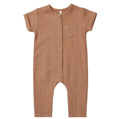 Quincy Mae - Charlie Jumpsuit in Clay (6-12mo)