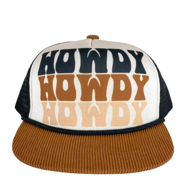 Tiny Whales - Howdy Trucker Hat in Natural/Rust