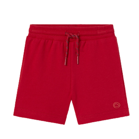 Mayoral - Baby Drawstring Fleece Shorts in Red