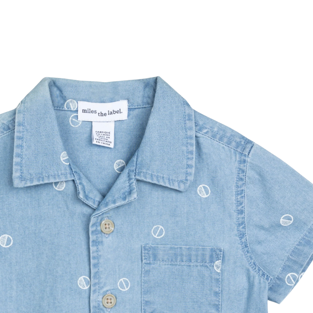 Miles - Baby Short Sleeve Chambray Shirt