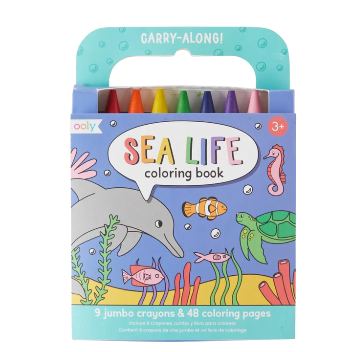 Ooly - Carry Along Crayon and Coloring Book Kit - Sea Life