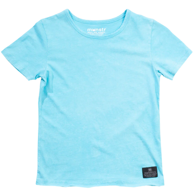 Munster Kids - Washed Out Tee in Mineral Aqua
