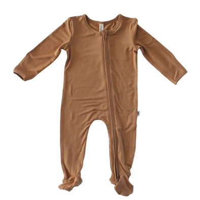 Babysprouts - Baby Footie Romper in Butterscotch (6-12mo)