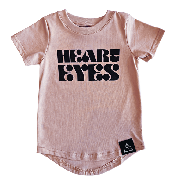 Trilogy Design Co - Heart Eyes Tee in Powdered Pink