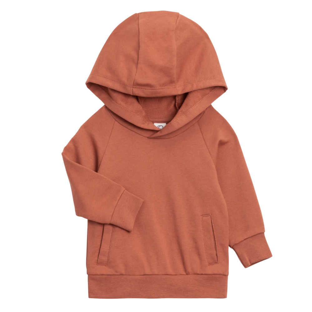 Colored Organics - French Terry Hooded Pullover in Cedar