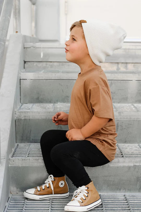 Little Bipsy - Over-sized Bamboo Tee in Spiced Cider