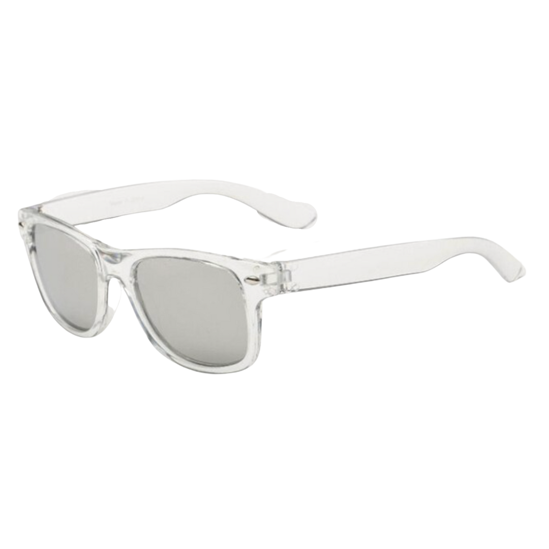 Kids Clear Frame Reflective Wayfarer Sunglasses 3 Colors