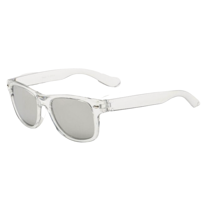 Kids Clear Frame Reflective Wayfarer Sunglasses - 3 Colors