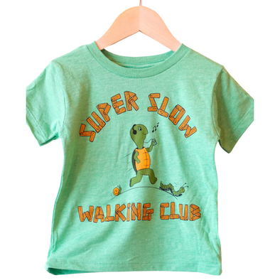 Ambitious Kids - Super Slow Walking Club Tee in Super Green