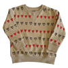 Trilogy Design Co - Heart Stripes Sweatshirt in Camel