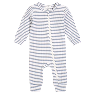Petit Lem - Ribbed Baby Sleeper in Bluebell Stripes (9mo)