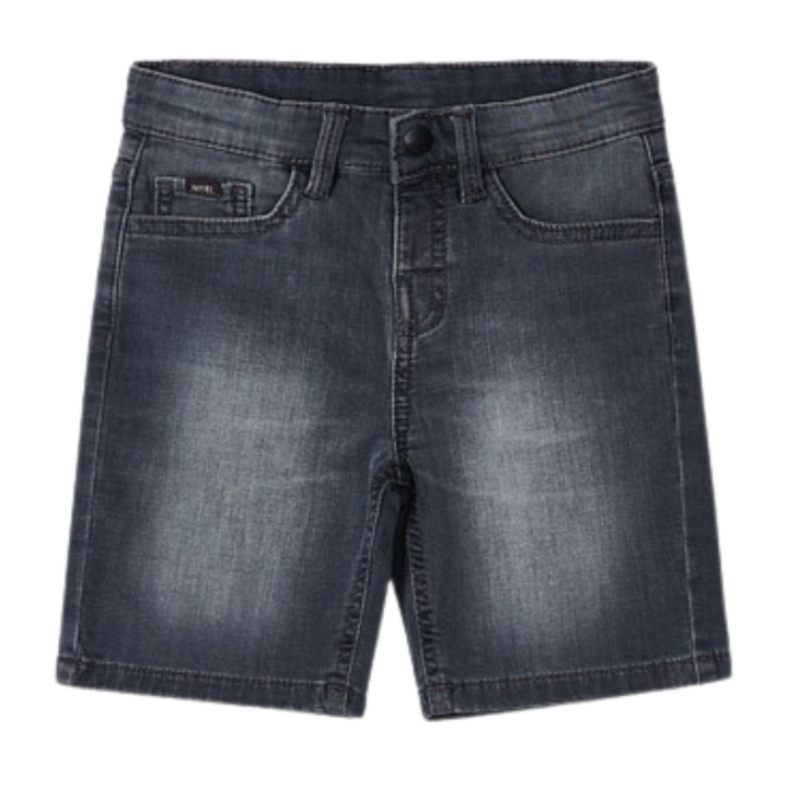 Mayoral - Soft Denim Shorts in Dark Grey