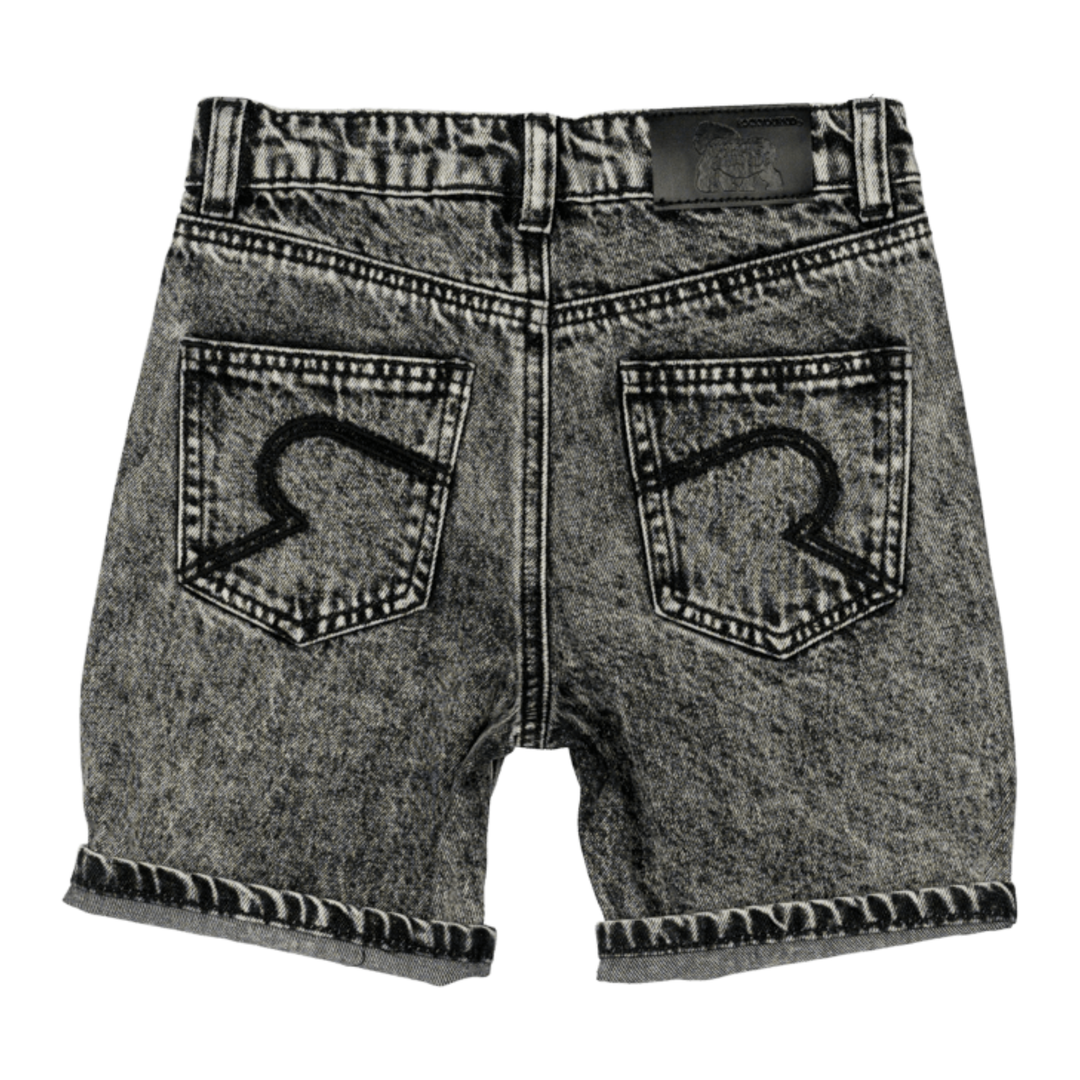 Rock Your Kid Ripped Denim Shorts in Charcoal