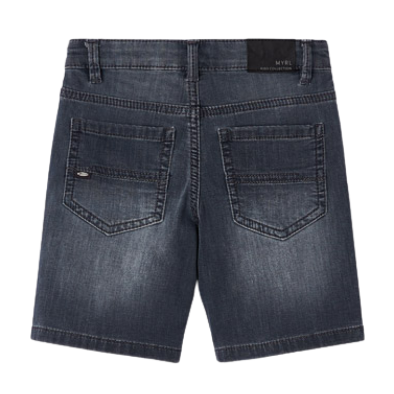 Mayoral - Soft Denim Shorts in Dark Grey