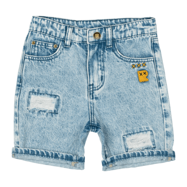 Rock Your Kid - Ripped Denim Shorts in Indigo (3)