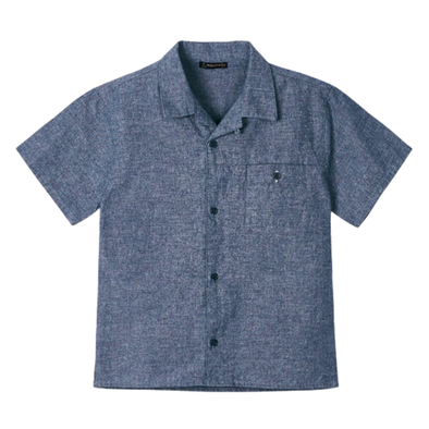 Mayoral - Boys Short-Sleeved Linen Shirt in Blue (6 and 8)