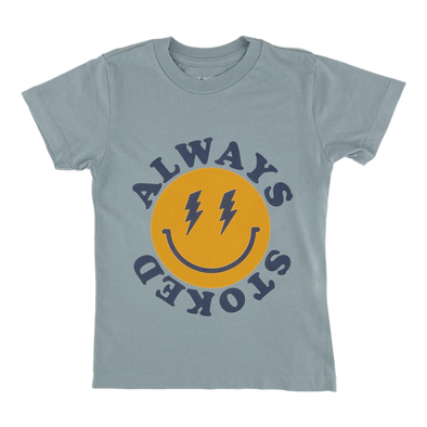 Tiny Whales - 'Always Stoked' Tee in Slate