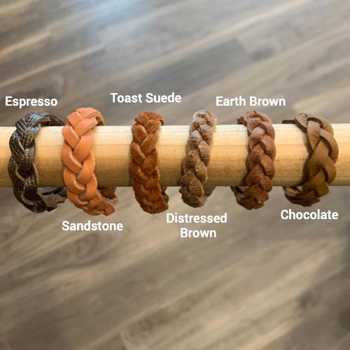 Flourish Leather Co - Kids Braided Leather Bracelet (Various Colors Available)