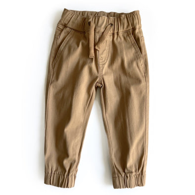 Little Bipsy camel chino joggers