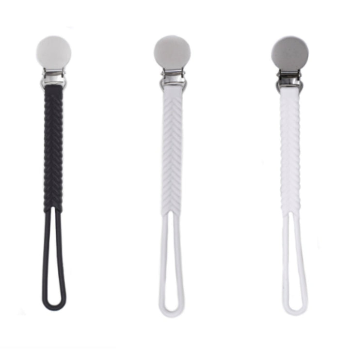 The Dearest Grey - Silicone Pacifier Clip - Multiple Colors Available
