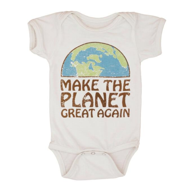 Feather 4 Arrow - Make the Planet Great Again Onesie in Natural