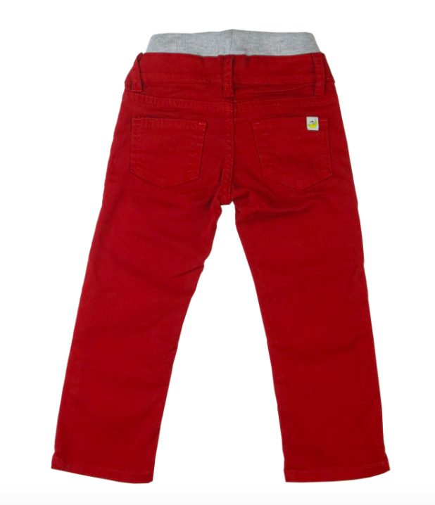 Hoonana - Stretch Twill Pants in Dark Red