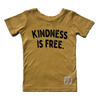 Kindness is Free kids tee yellow