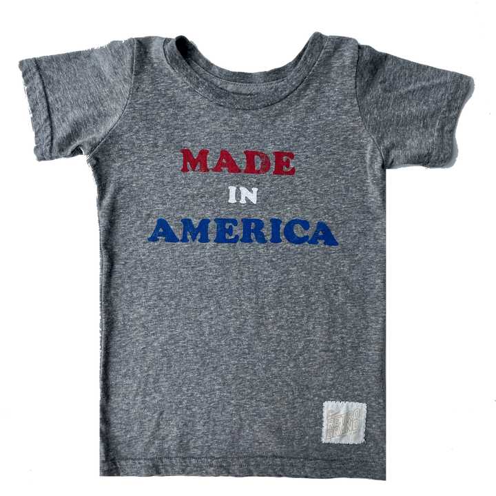 childrens Made in America tshirt grey