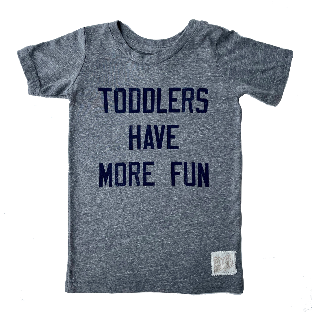 Retro Brand - Toddlers Have More Fun Tee in Heather Grey (4)