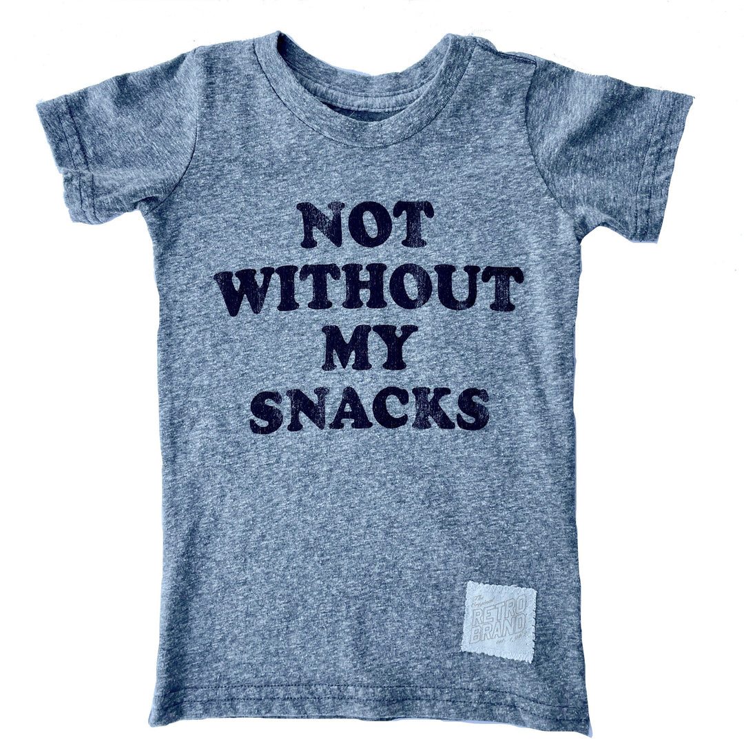 Not without my snacks kids shirt
