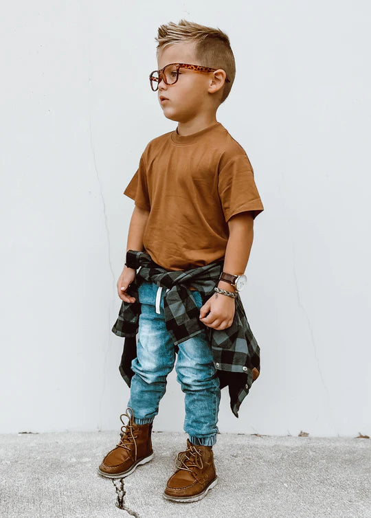 Little Bipsy - Over-sized Bamboo Tee in Spiced Cider