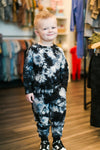 Feather 4 Arrow - Tie Dye Bonfire Pullover in Black